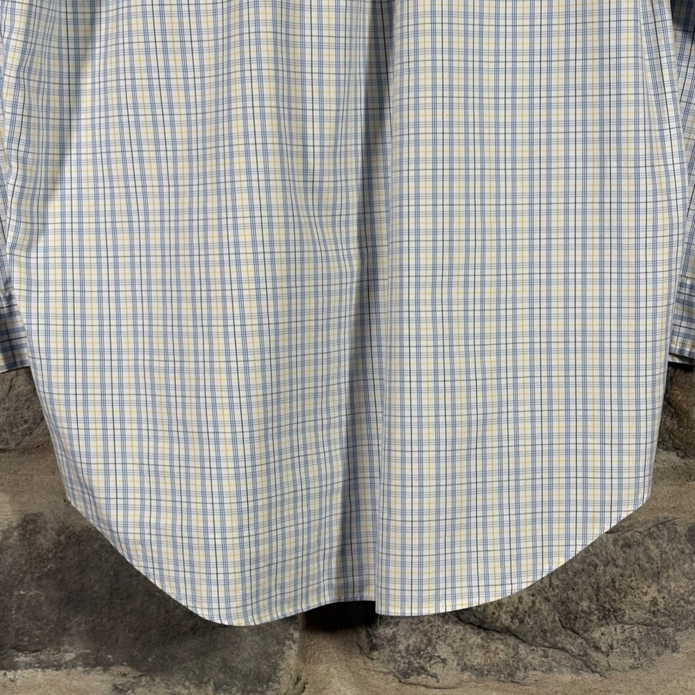 Ralph Lauren Yarmouth Men's Plaid Button Down Shirt 16 32/33 Long Sleeve Career - Picture 6 of 12
